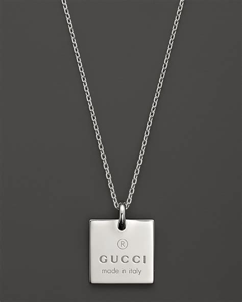 gucci trademark silver necklace